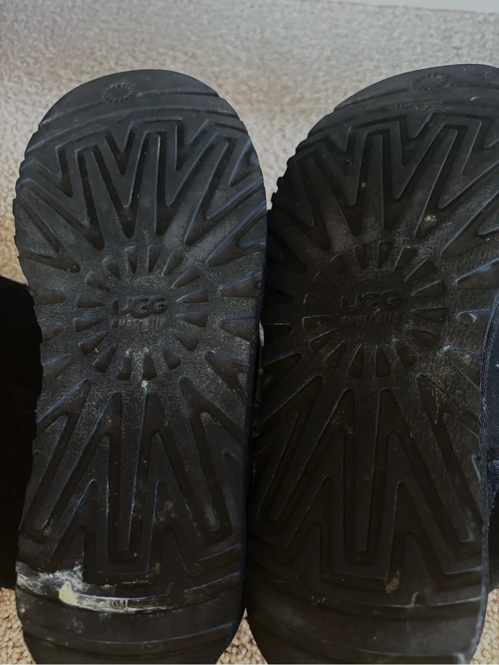 UGG Tall Black Suede Shearling Boot